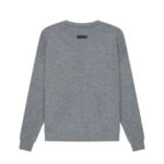 Essentials Overlapped Gray Sweater - Image 2